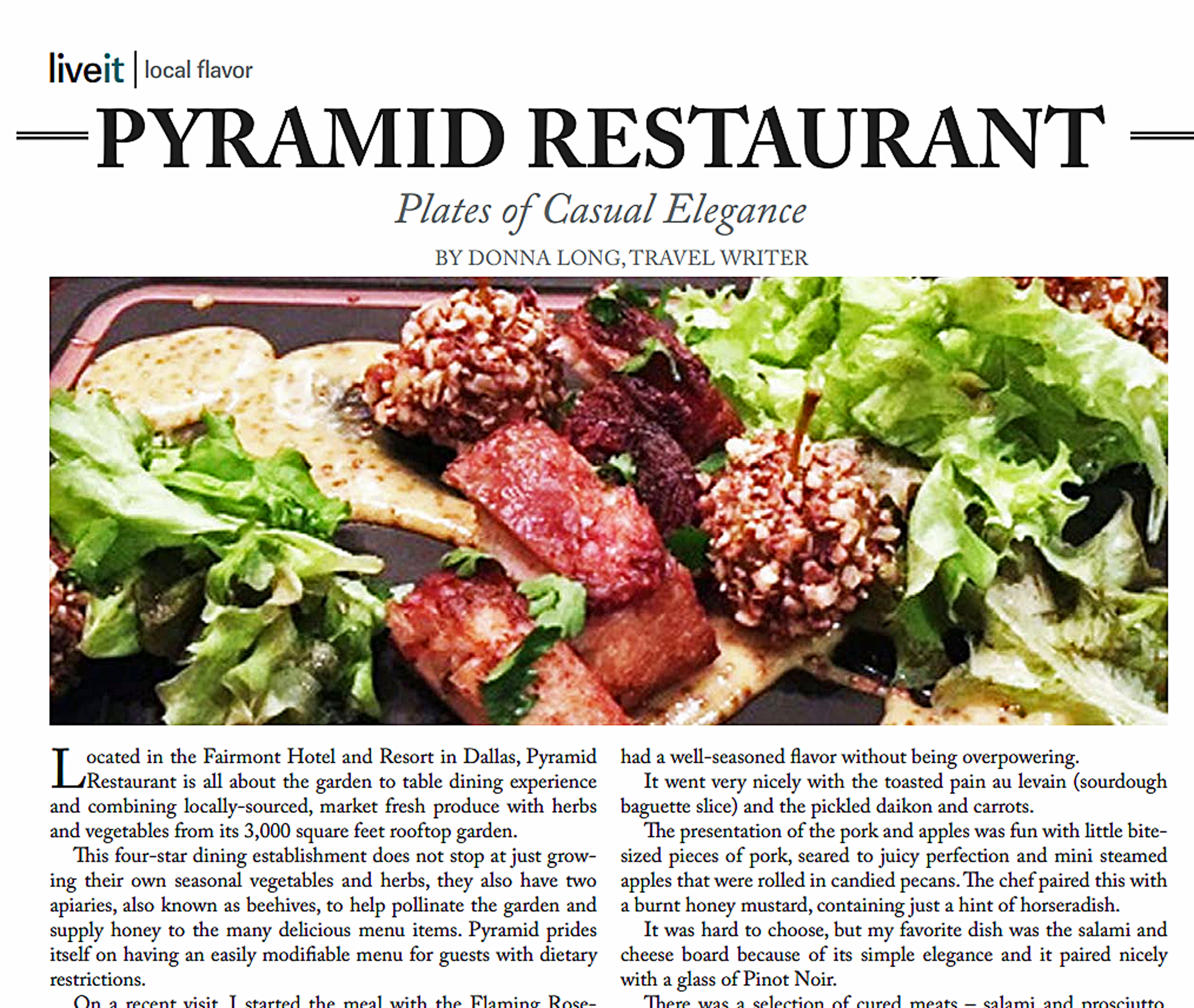 Pyramid Restaurant: Plates of Casual Elegance – LiveIt Texas